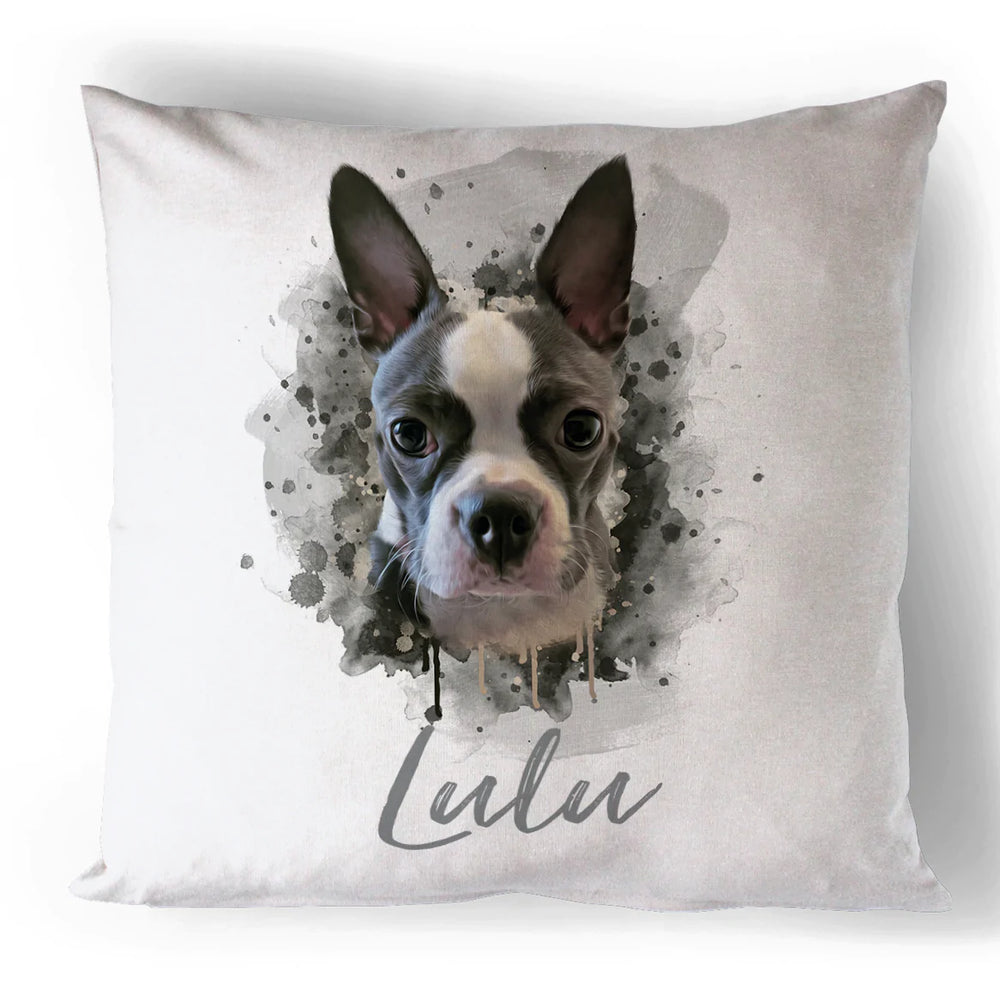 Paint Splat Pet Portrait Cushion #1 image
